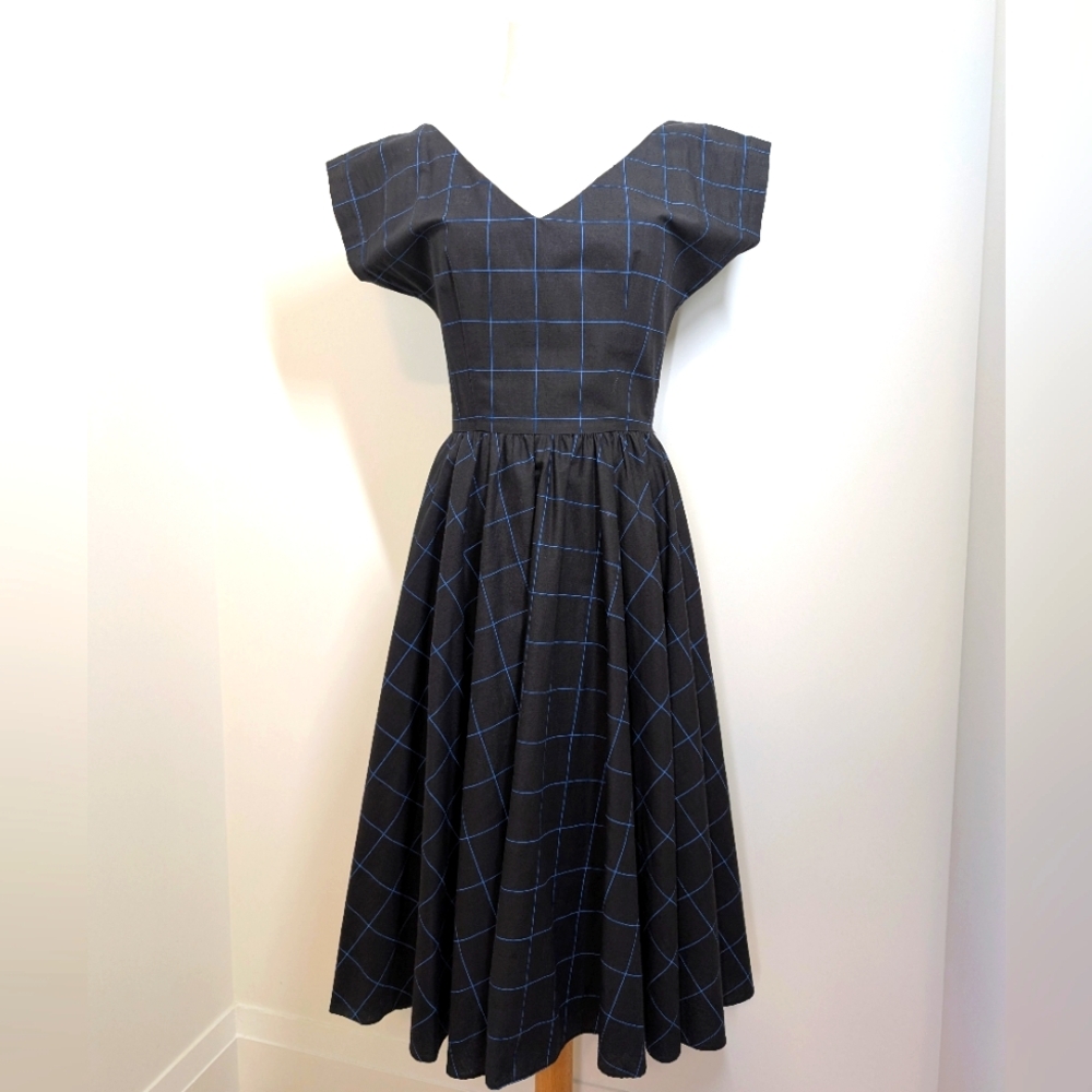 1960/1960s Vintage Fit And Flare Midi Dress